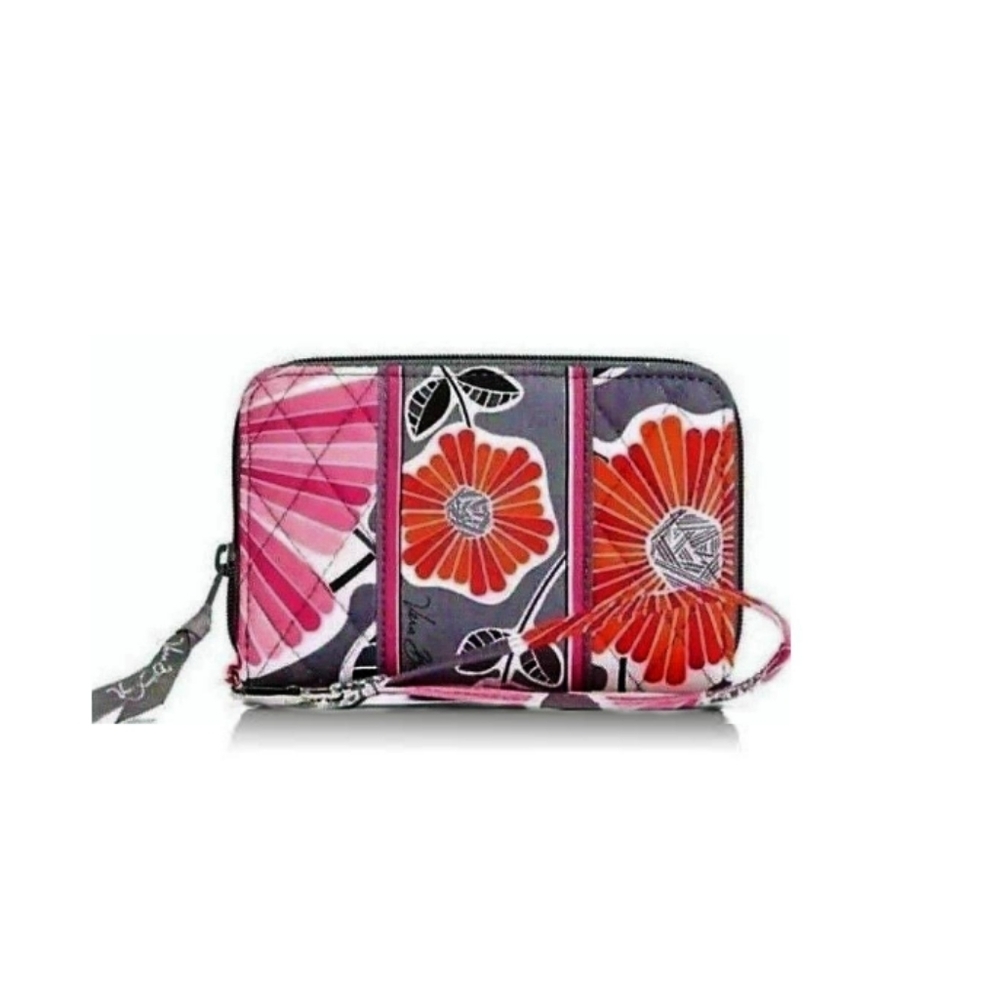 Vera Bradley Cherry Blossoms Zip Around Wristlet